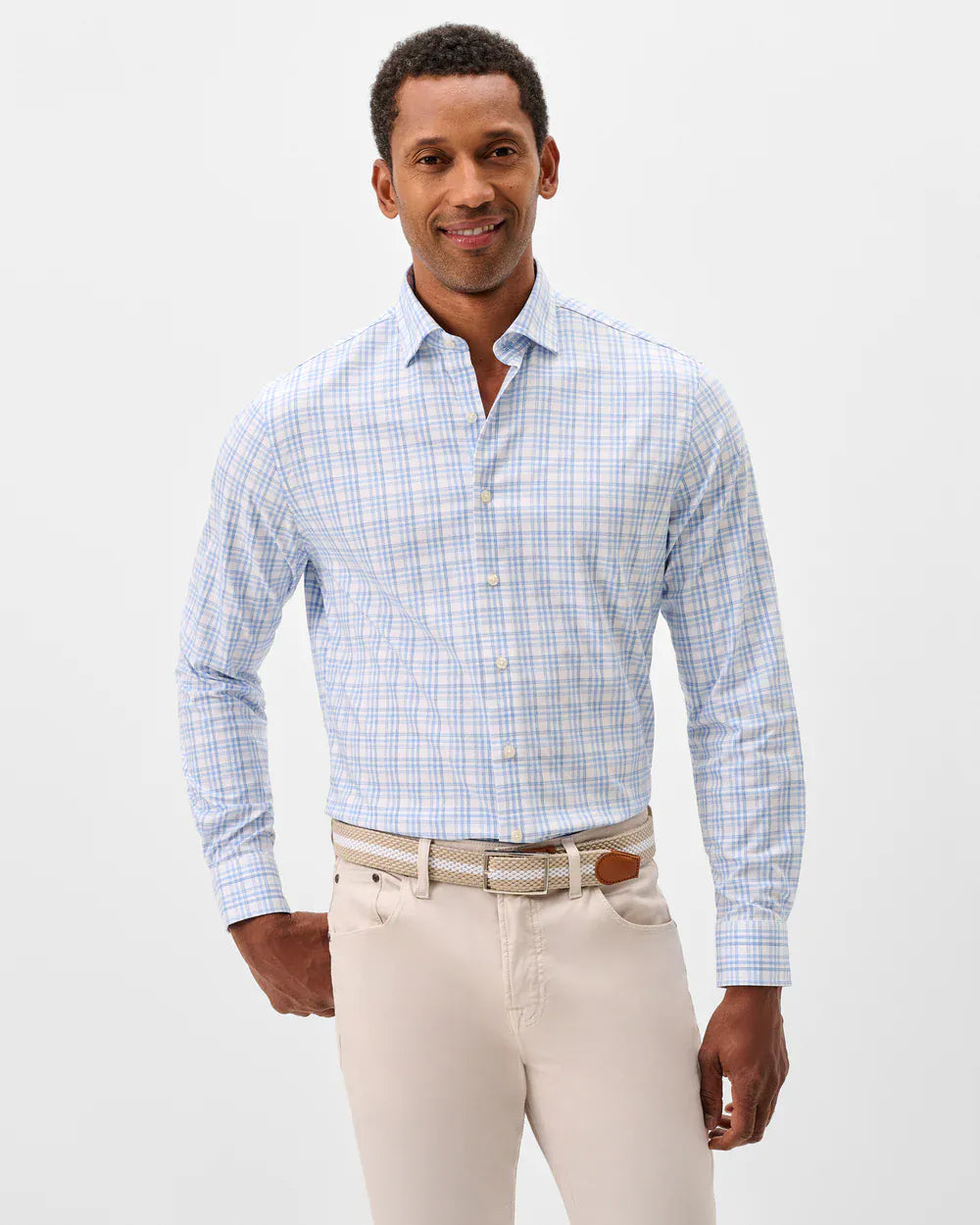 Johnnie-O Sport Shirts Rafael Multi Pane Everyday Performance Button Down Shirt