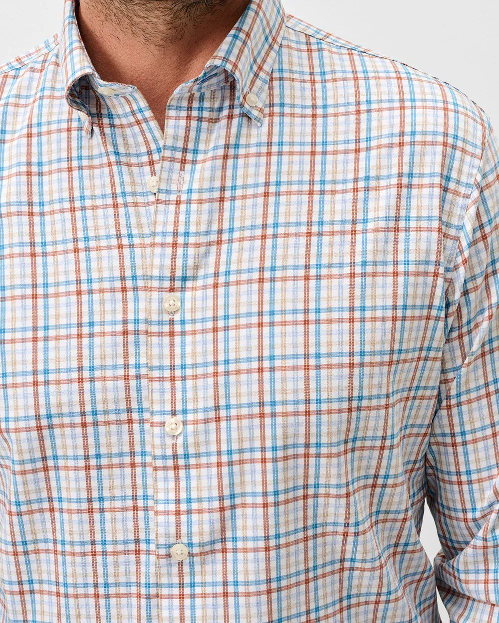 Johnnie-O Sport Shirts Redwood Check Everyday Performance Button Down Shirt