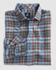 Johnnie O Sport Shirts Roger Tucked Cotton Blend Button Up Shirt - Malibu