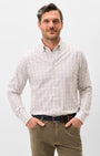 Johnnie-O Sport Shirts Sandlewood Pane Everyday Performance Button Down Shirt
