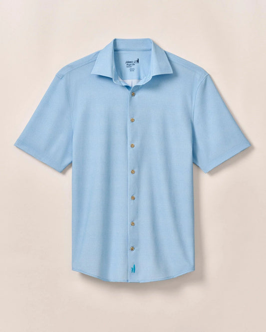 Johnnie O Sport Shirts Spielman Knit Button Down Shirt - Tarpon