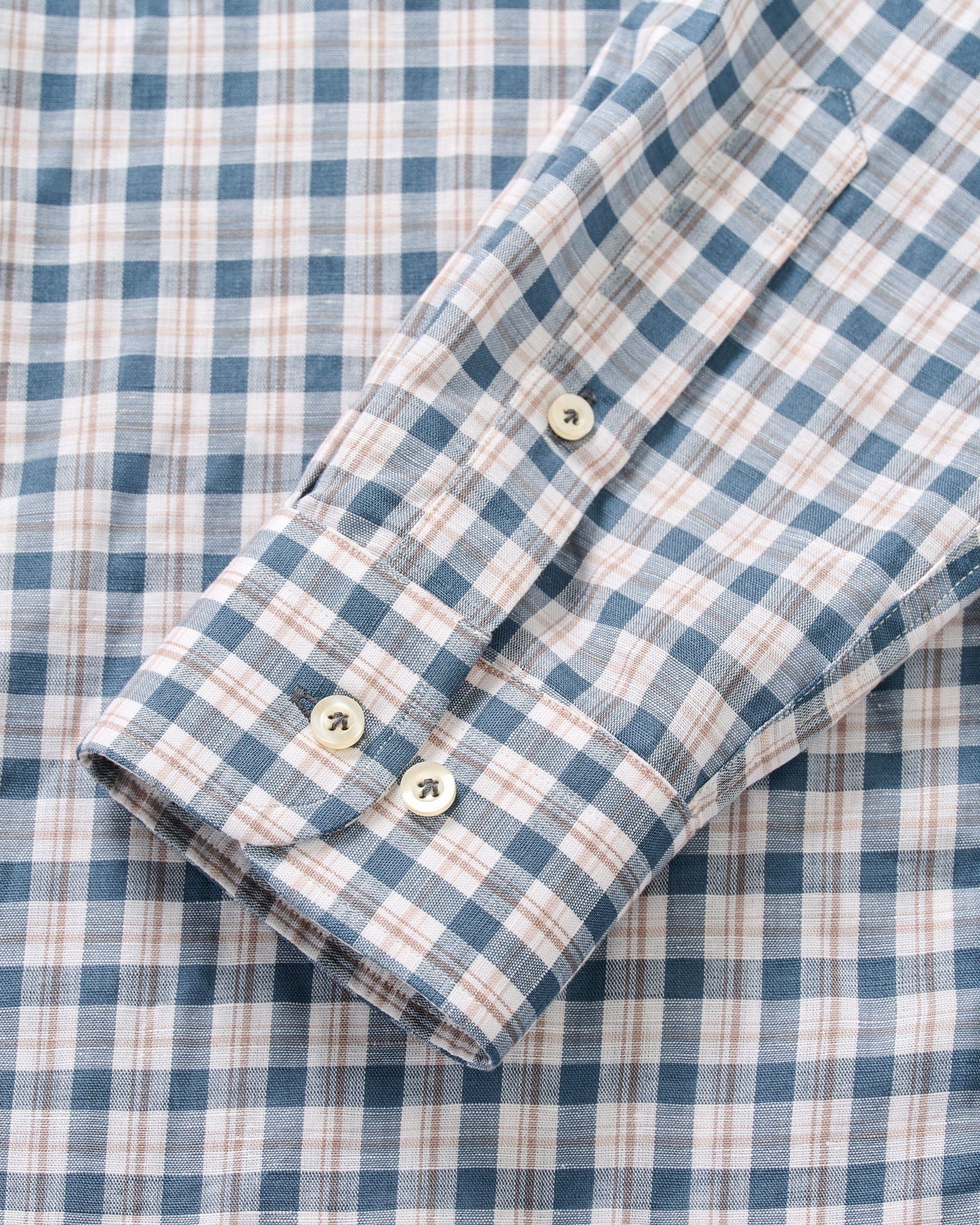 Johnnie-O Sport Shirts Tad Top Shelf Linen Button Down Shirt in Wake