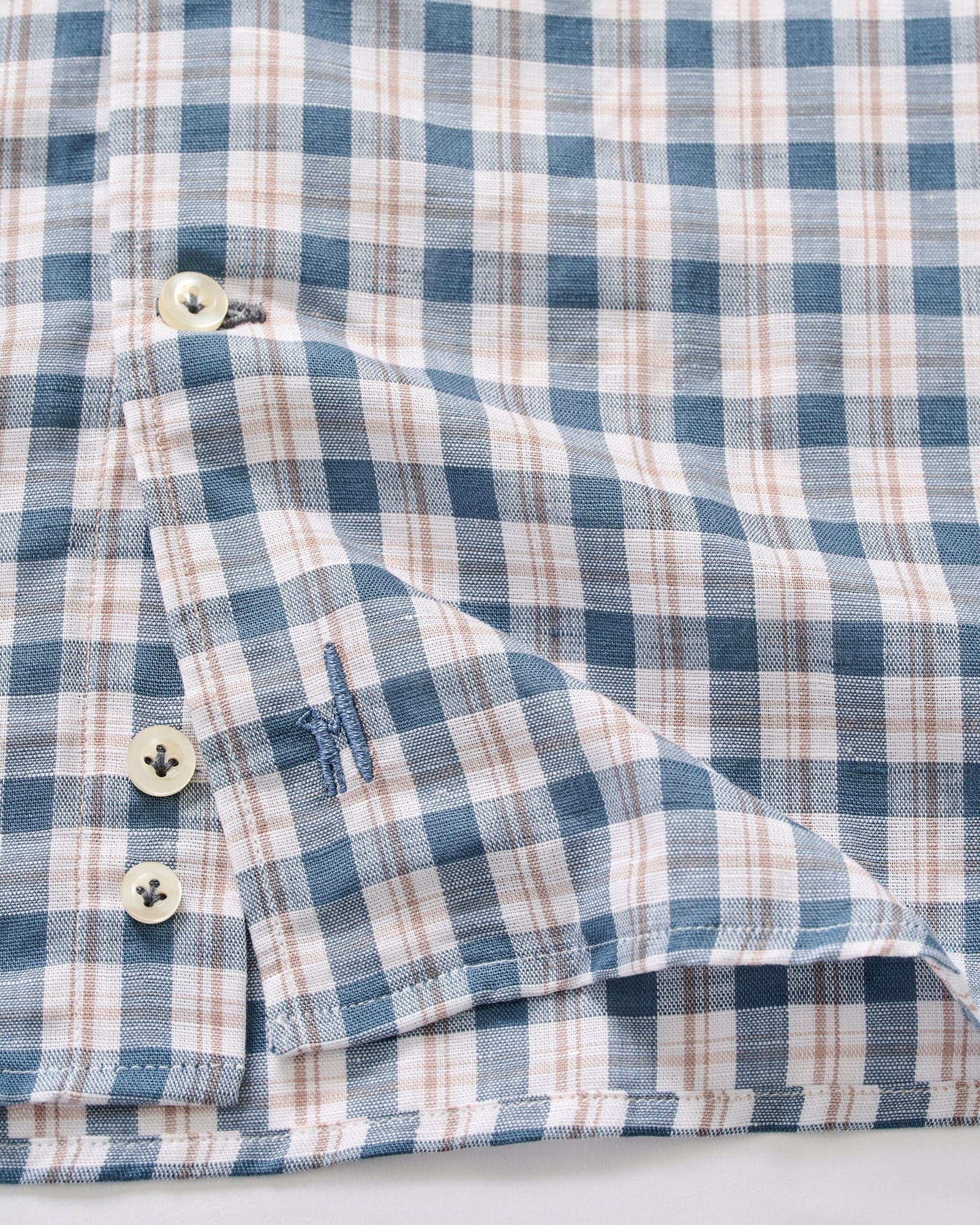 Johnnie-O Sport Shirts Tad Top Shelf Linen Button Down Shirt in Wake