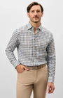 Johnnie-O Sport Shirts Tad Top Shelf Linen Button Down Shirt in Wake
