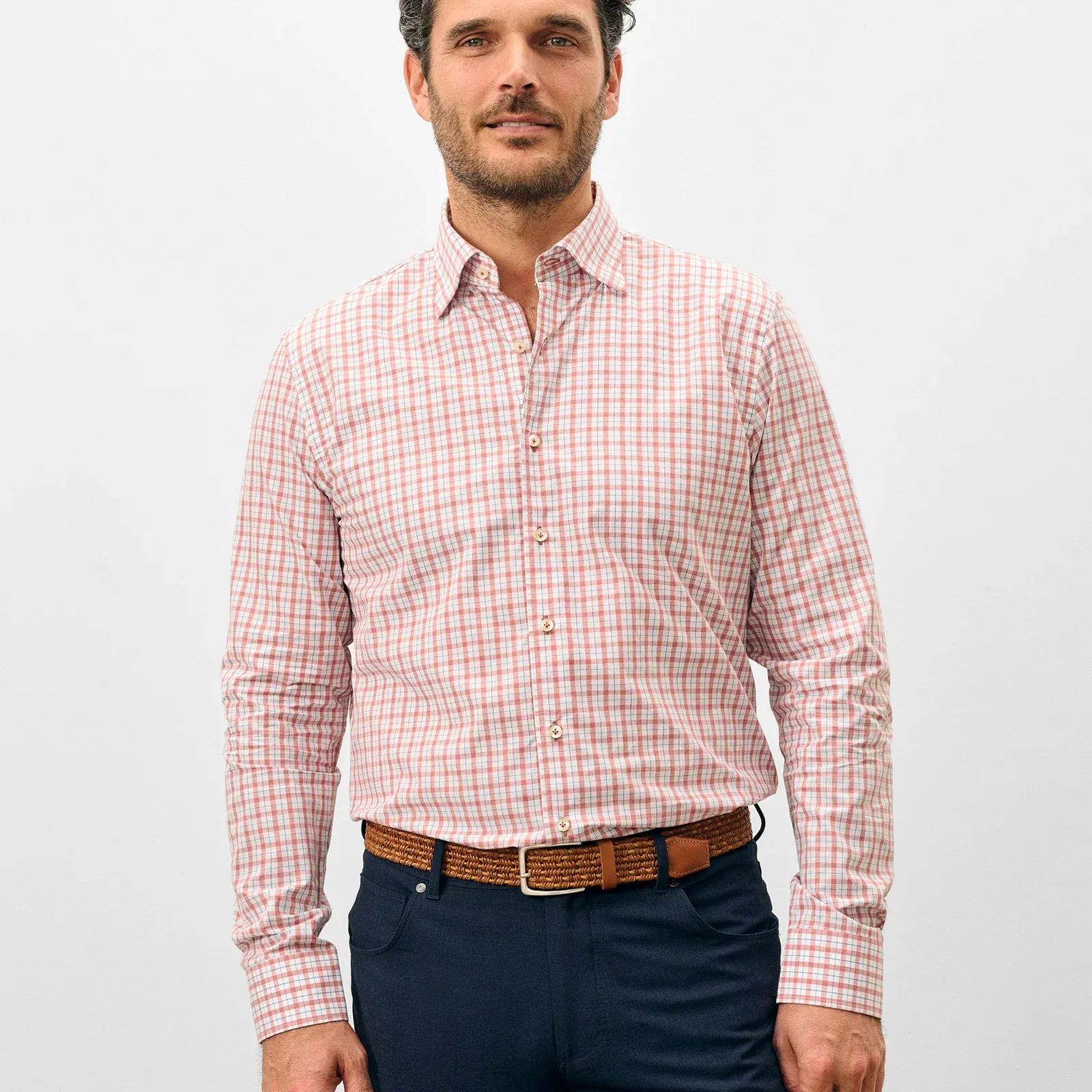 Johnnie-O Sport Shirts Trauber Top Shelf Button Down Shirt in Malibu Red
