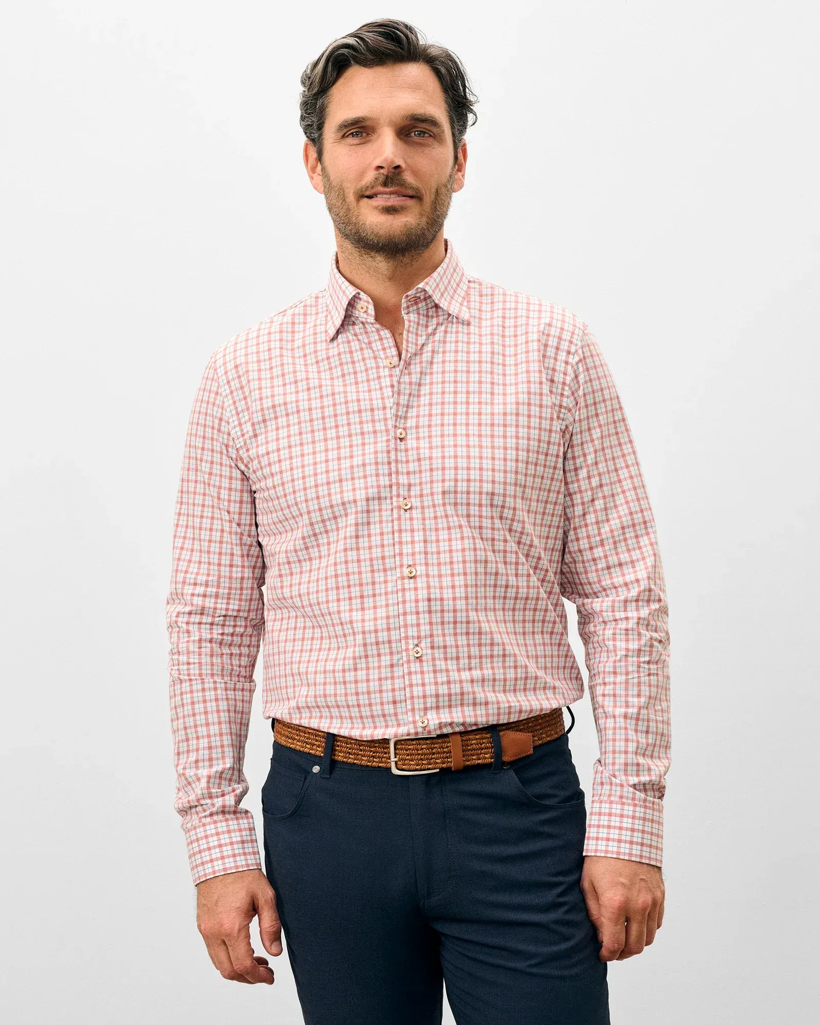Johnnie-O Sport Shirts Trauber Top Shelf Button Down Shirt in Malibu Red