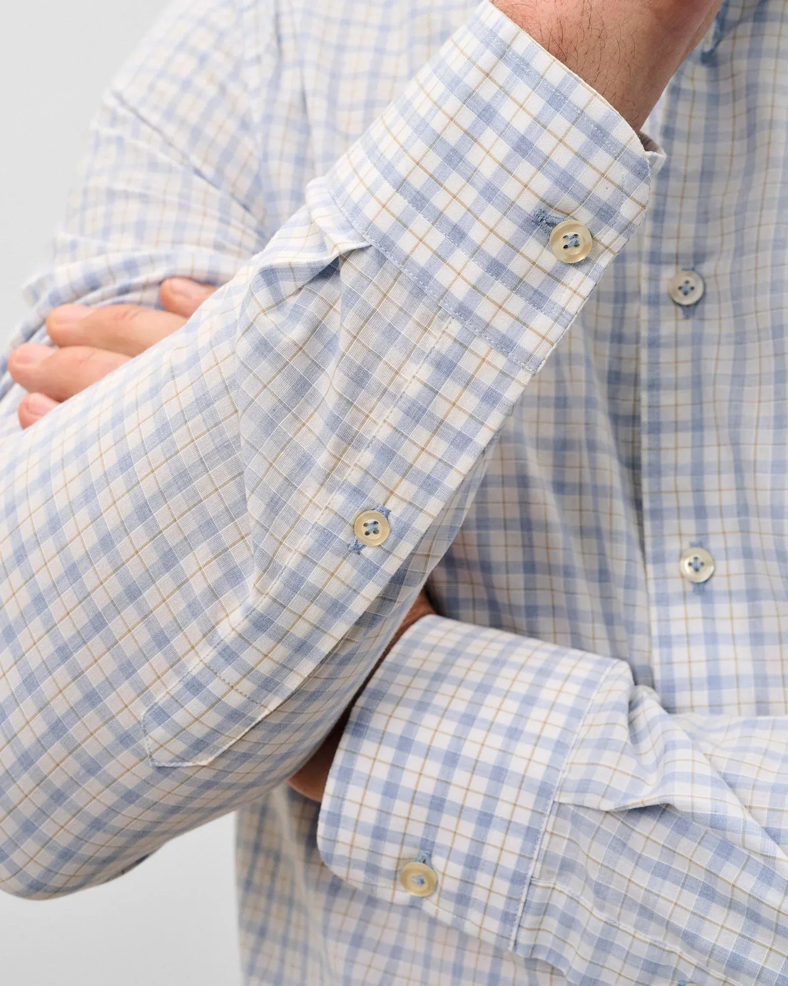 Johnnie-O Sport Shirts Trauber Top Shelf Button Down Shirt in Mid Blue