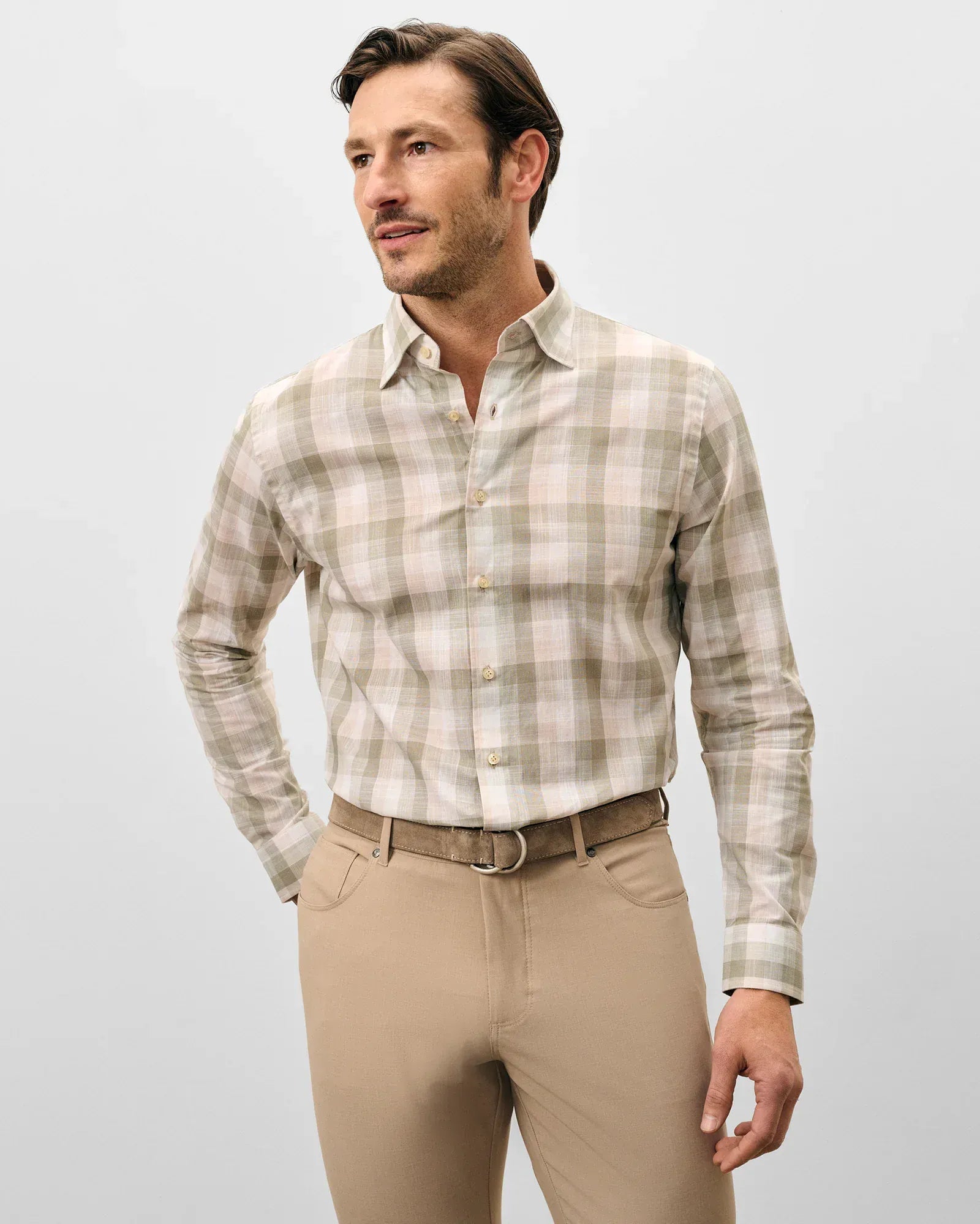 Johnnie-O Sport Shirts Umstead Top Shelf Button Down Shirt in Sage
