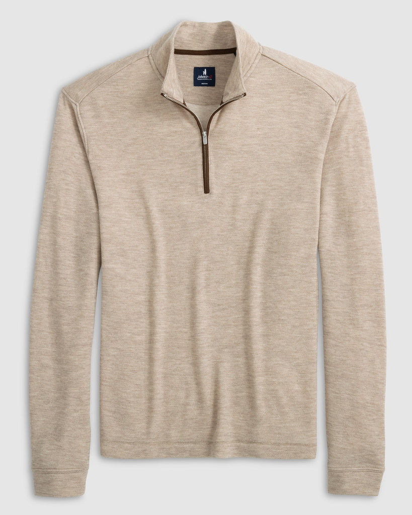 Johnnie O Sweaters Carlson Merino 1/4 Zip Pullover- Flax