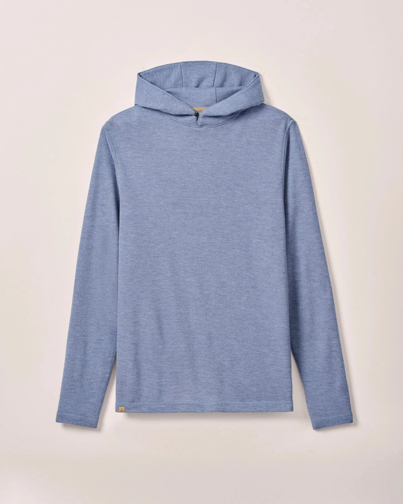 Johnnie-O Sweaters Drayton Merino Cashmere Sweater Hoodie in Laguna Blue