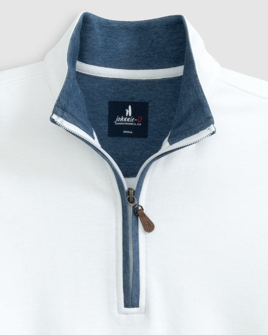 Johnnie O Sweaters Sully 1/4 Zip Pullover- White