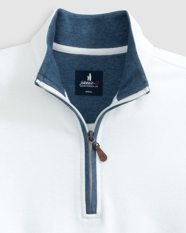 Johnnie O Sweaters Sully 1/4 Zip Pullover- White