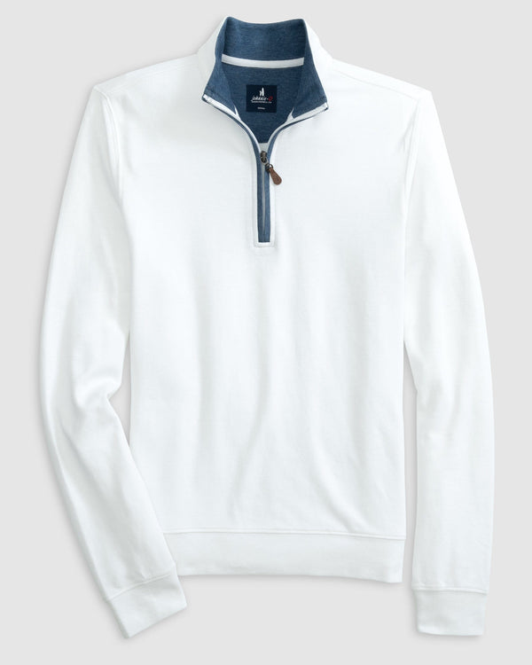 Johnnie O Sweaters Sully 1/4 Zip Pullover- White