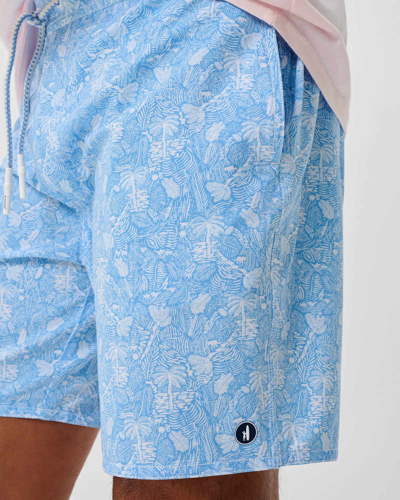 Johnnie-O Swimwear Half Elastic 7" Swim Trunks in Swingin