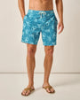 Johnnie O Swimwear Half Elastic Surf Shorts 7" - Big Blue