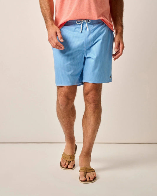 Johnnie O Swimwear Half Elastic Surf Shorts 7" - Low Tide Maliblu