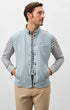 Johnnie-O Vest Bauer Snap Front Quilted Vest in Steel Blue