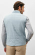 Johnnie-O Vest Bauer Snap Front Quilted Vest in Steel Blue