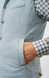 Johnnie-O Vest Bauer Snap Front Quilted Vest in Steel Blue