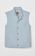 Johnnie-O Vest Bauer Snap Front Quilted Vest in Steel Blue