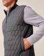 Johnnie-O Vest Belfry Quilted Puffer Vest in Dark Gray