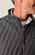 Johnnie-O Vest Belfry Quilted Puffer Vest in Dark Gray