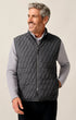 Johnnie-O Vest Belfry Quilted Puffer Vest in Dark Gray