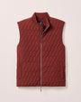 Johnnie-O Vest Belfry Quilted Puffer Vest in Dark Maroon
