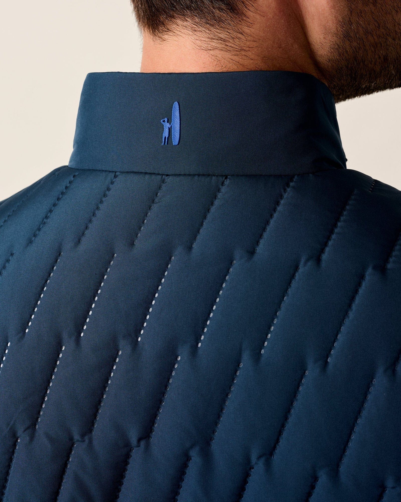 Johnnie-O Vest Belfry Quilted Puffer Vest in Space