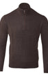 Kinross Cashmere 1/4 Zip Suede Trim Quarter Zip Mock