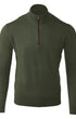 Kinross Cashmere 1/4 Zip Suede Trim Quarter Zip Mock