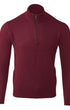 Kinross Cashmere 1/4 Zip Suede Trim Quarter Zip Mock