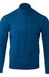 Kinross Cashmere 1/4 Zip Suede Trim Quarter Zip Mock