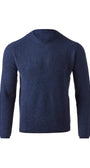 Kinross Cashmere Sweaters Cashmere Thermal Crew in Indigo