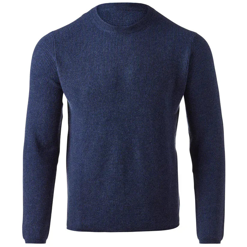 Kinross Cashmere Sweaters Cashmere Thermal Crew in Indigo