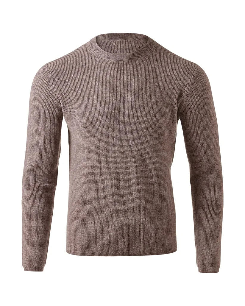 Kinross Cashmere Sweaters Cashmere Thermal Crew in Seal