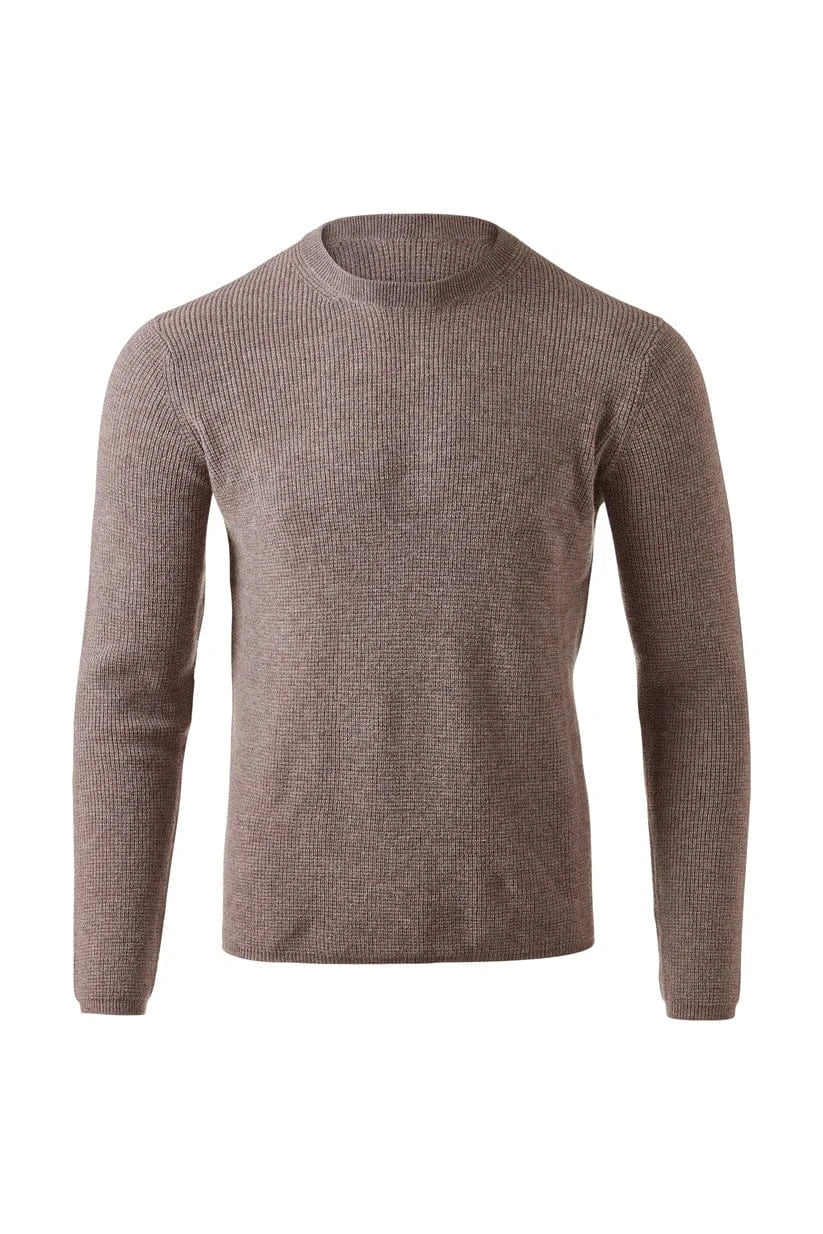 Kinross Cashmere Sweaters Cashmere Thermal Crew in Seal
