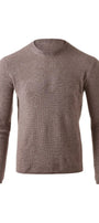 Kinross Cashmere Sweaters Cashmere Thermal Crew in Seal