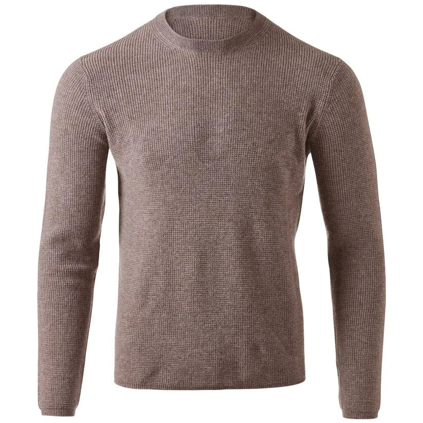 Kinross Cashmere Sweaters Cashmere Thermal Crew in Seal