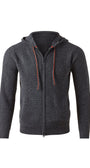 Kinross Cashmere Sweaters Flannel / S Thermal Zip Hoodie