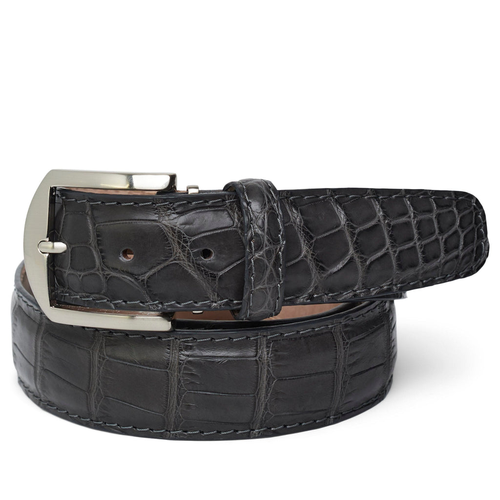 LEN Belt American Matte Alligator- Coal