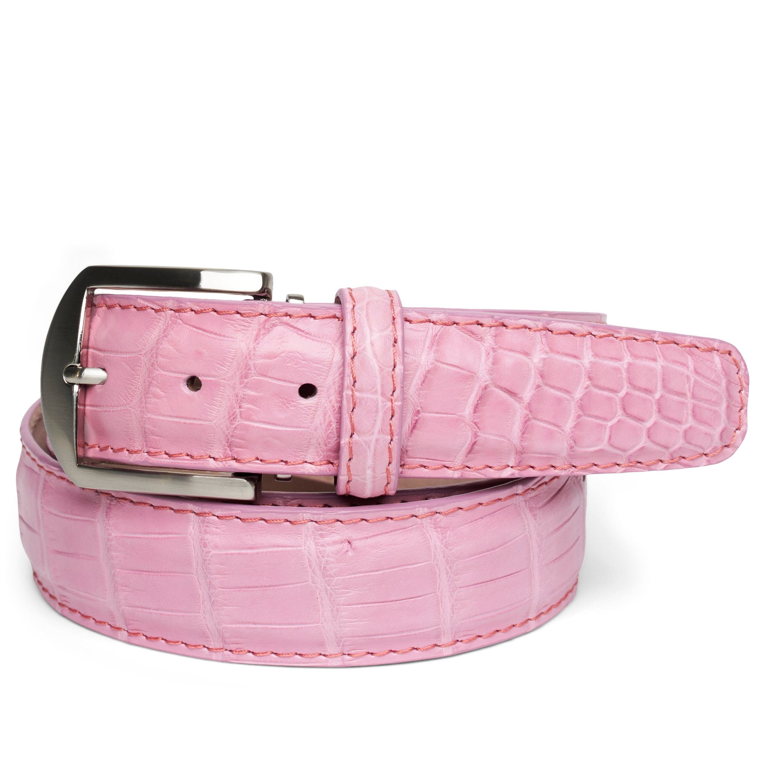 LEN Belt American Matte Alligator- Pink