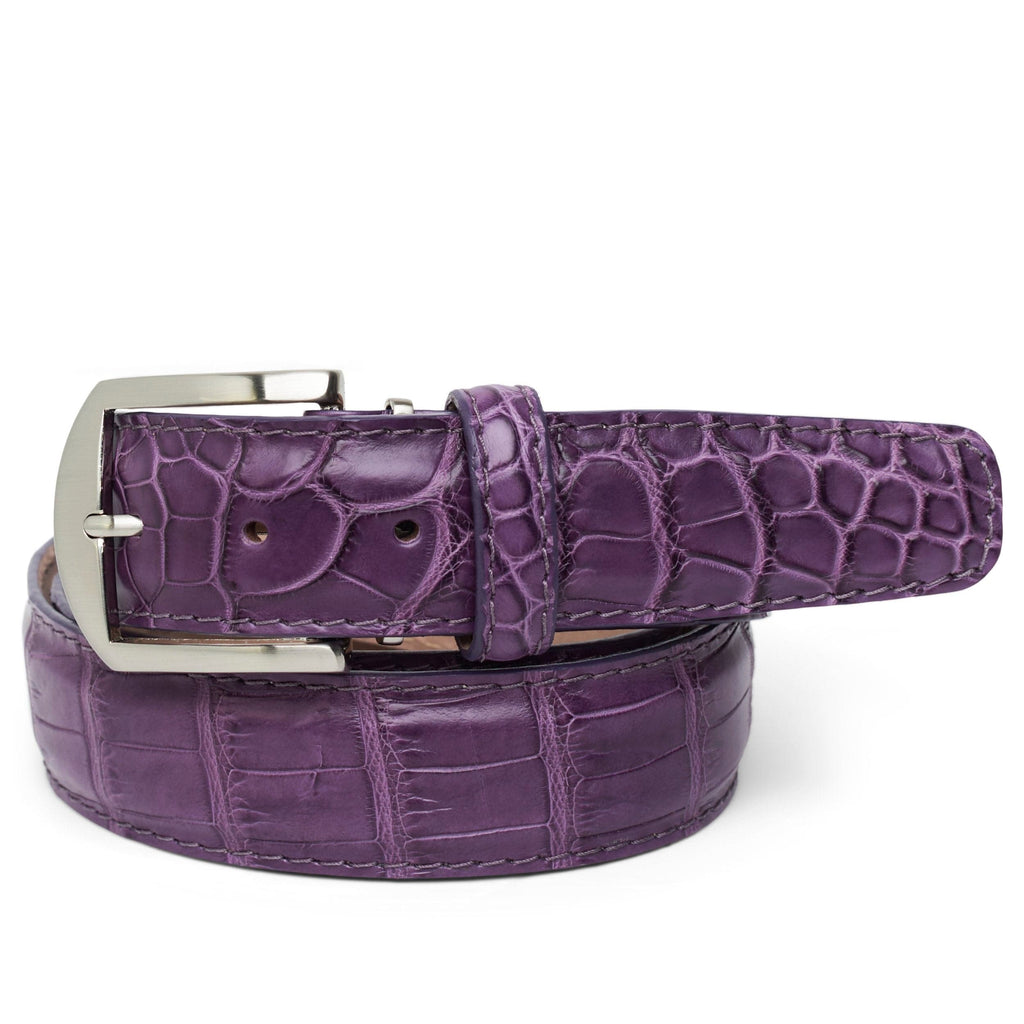 LEN Belt American Matte Alligator- Purple