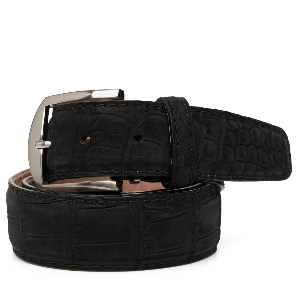 LEN Belt Buffed American Alligator- Black
