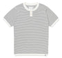 Long Wharf T-Shirts SeaWell™ Striped Knit Henley Tee in Cream