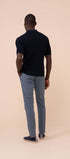 Luigi Fedeli Polos Rafael Giza Organic Cotton Short Sleeve Polo in Midnight Blue