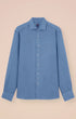 Luigi Fedeli Sport Shirts Nick Linen Shirt in Steel Blue
