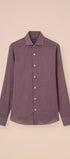 Luigi Fedeli Sport Shirts Sean Cotton Voile Printed Shirt in Geometric Pattern