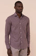 Luigi Fedeli Sport Shirts Sean Cotton Voile Printed Shirt in Geometric Pattern