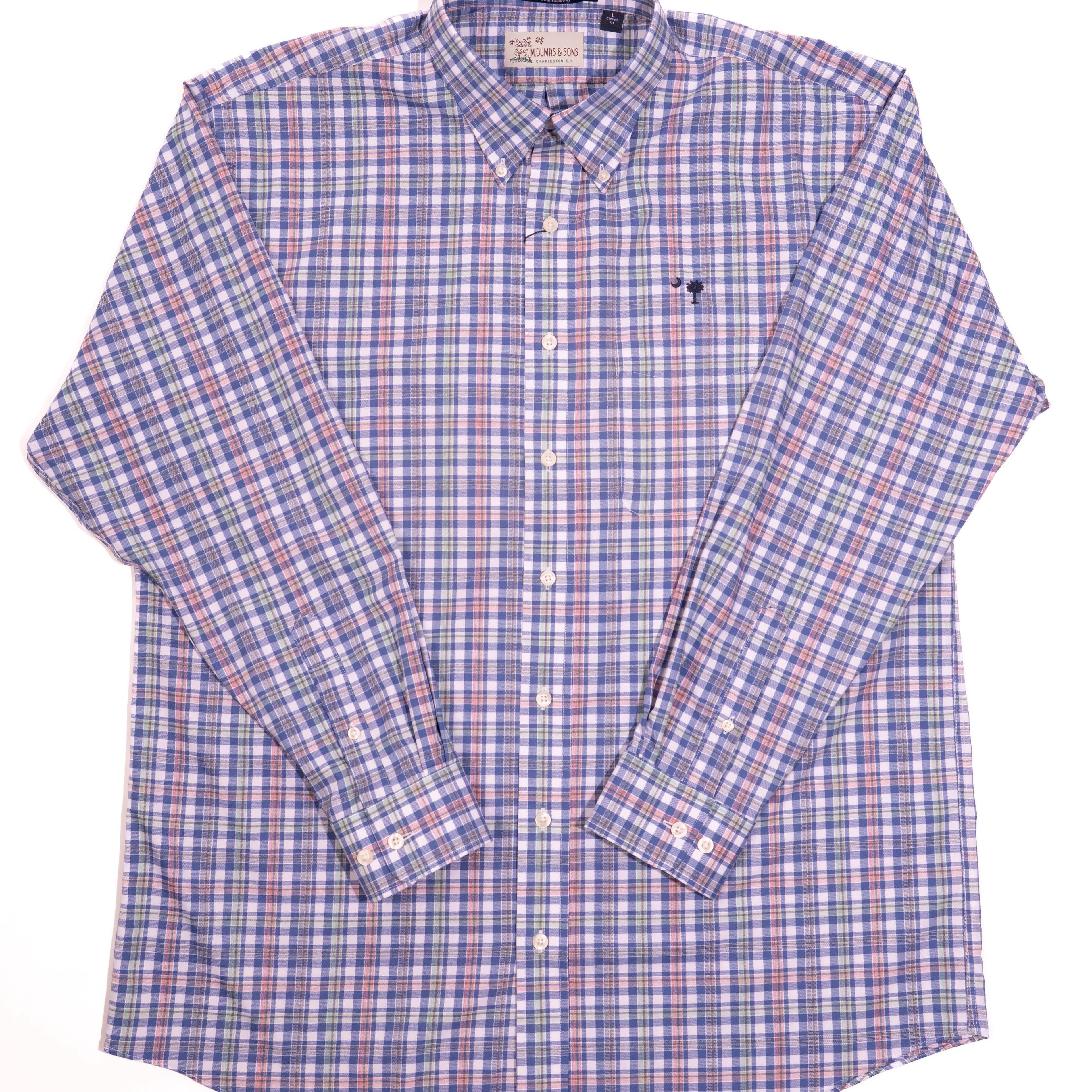 M. Dumas & Sons Sport Shirts Dickson Plaid Crescent Moon Sport Shirt